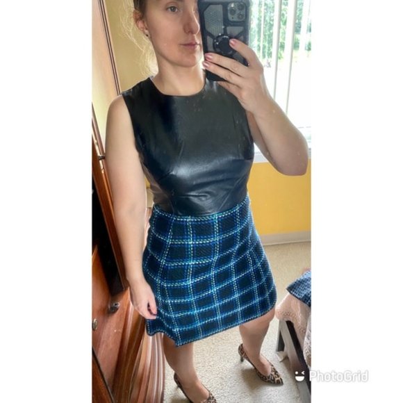 Shoshanna Everett Plaid combo Marlee dress - Picture 6 of 16